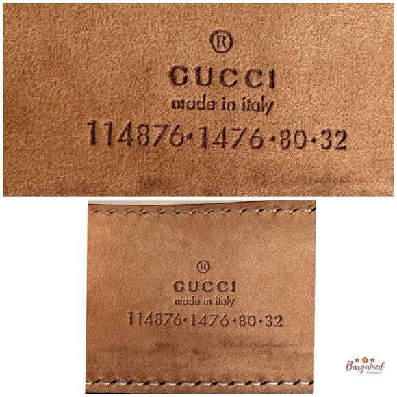 Auth Gucci Brown/Beige Guccissima Leather Gold Interlocking G Buckle Belt 80/32 - Picture 10 of 13